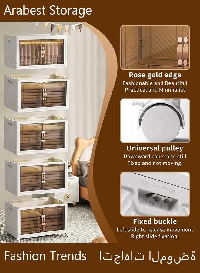 3-Tier Kitchen Storage Cabinet, Drawer Organizers, Foldable