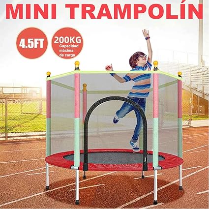 Brincolines for Kids, Brincolin Trampoline for Kids 1.4 Metre with Padded Bars and Reinforced Springs, Safe and Sturdy Children's Trampoline Indoor Toy