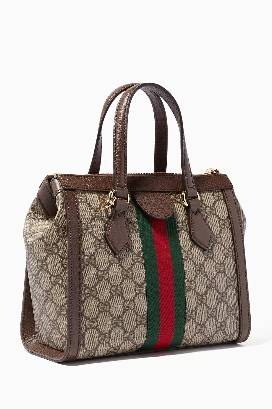 Beige & Ebony Small Ophidia Tote Bag