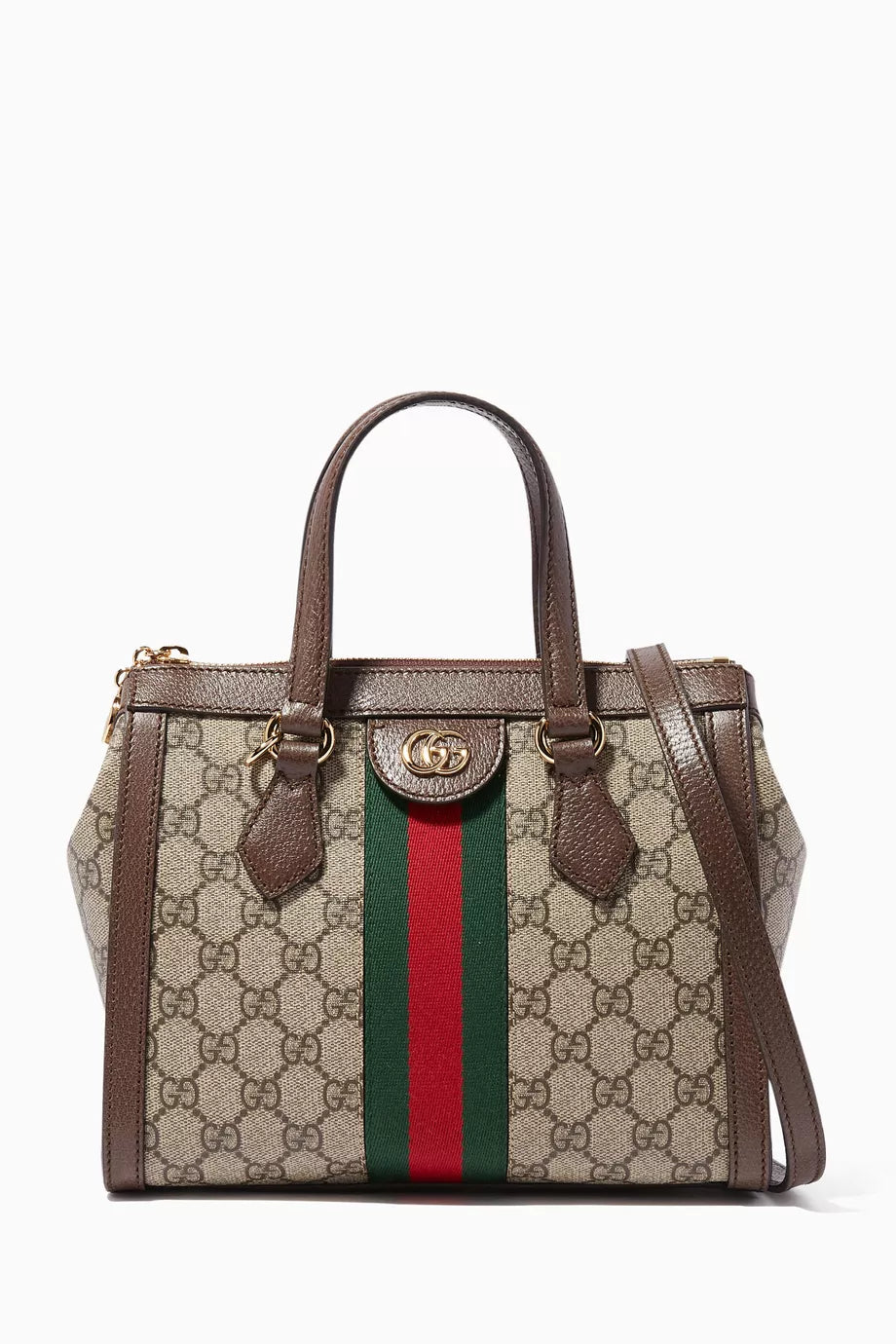 Beige & Ebony Small Ophidia Tote Bag