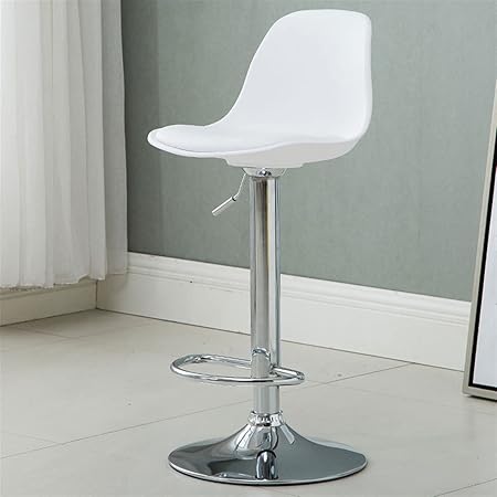 Bancos para Barra Bar Chair Metal Lifting High Stool Home Kitchen Restaurant Cafe Decoration Swivel Chair Bar Wrought Iron Bar Chair High Top Bar Stools(A)