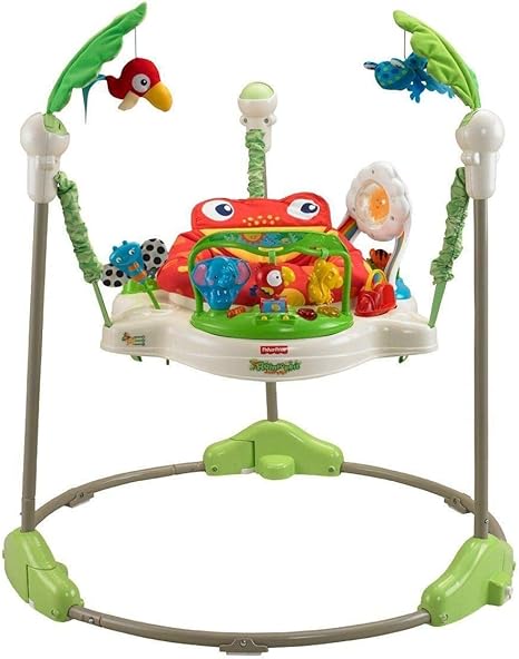 Walker and Jumper with Light and Music Jumperoo Baby Learning Jump Walker for Baby Under Age 2, Multicolor
