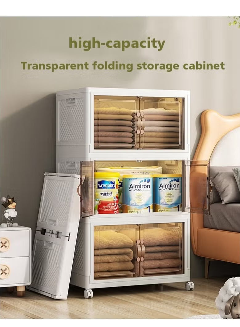 3-Tier Kitchen Storage Cabinet, Drawer Organizers, Foldable