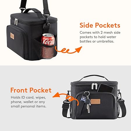 Insulated Lunch Bag for Men, Thermal Lunch Box for Women Cool Bag, Reusable