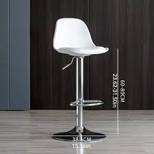Bancos para Barra Bar Chair Metal Lifting High Stool Home Kitchen Restaurant Cafe Decoration Swivel Chair Bar Wrought Iron Bar Chair High Top Bar Stools(A)
